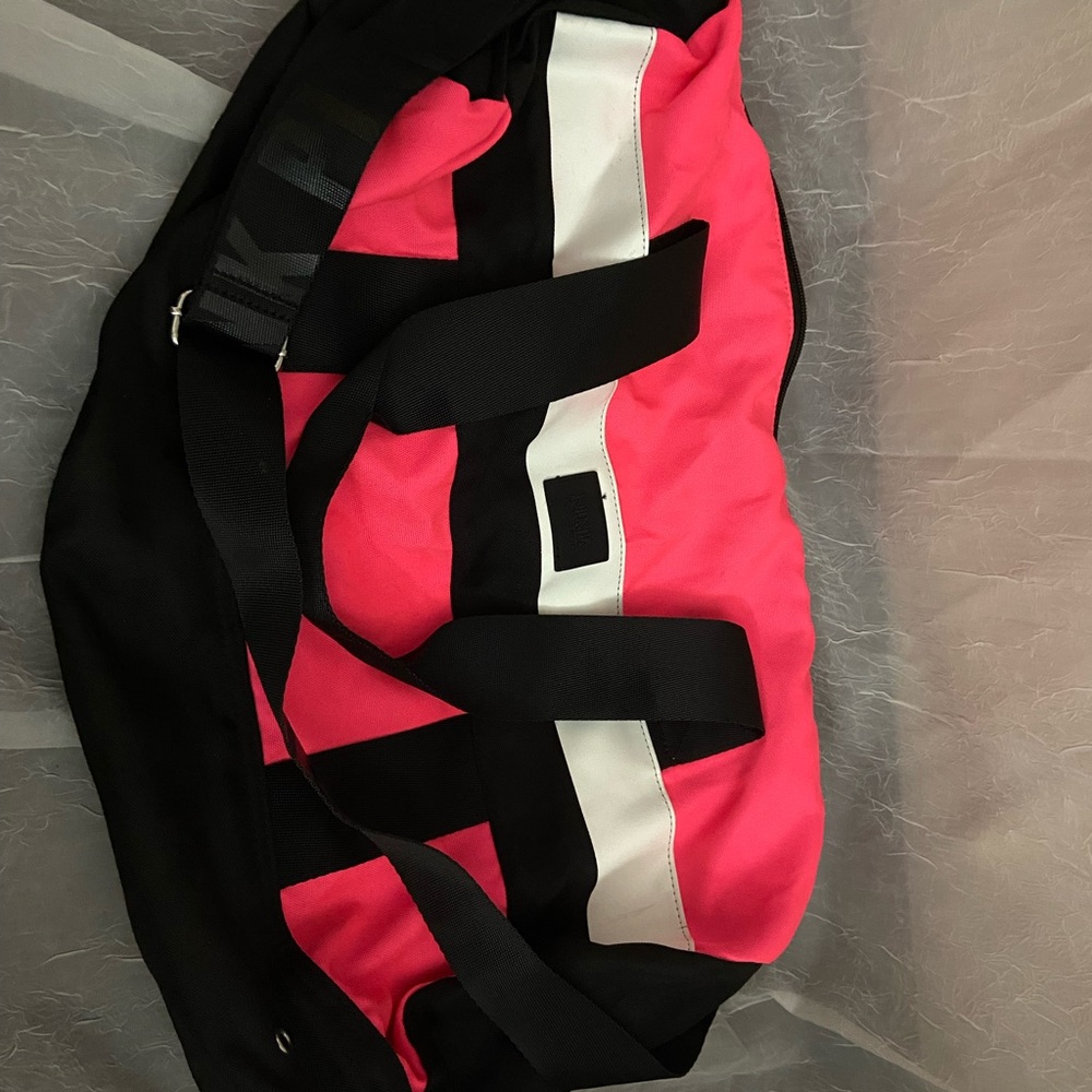 PINK Victoria's Secret Pink and Black Travel Bag
